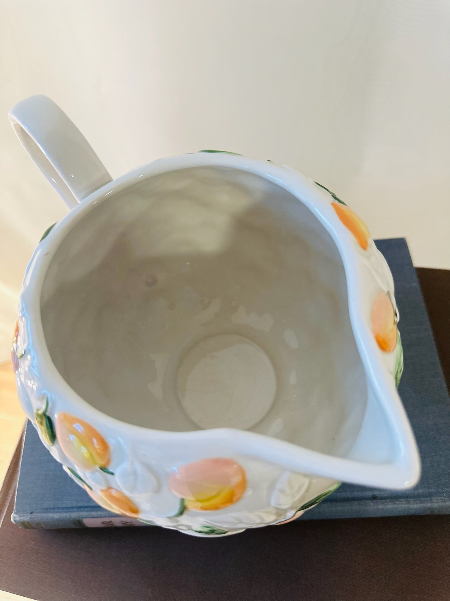 Claire Burke Ceramic Peach Pitcher