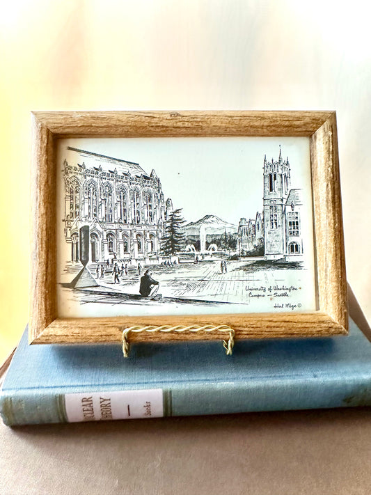 Vintage University Of Washington Seattle Campus Print