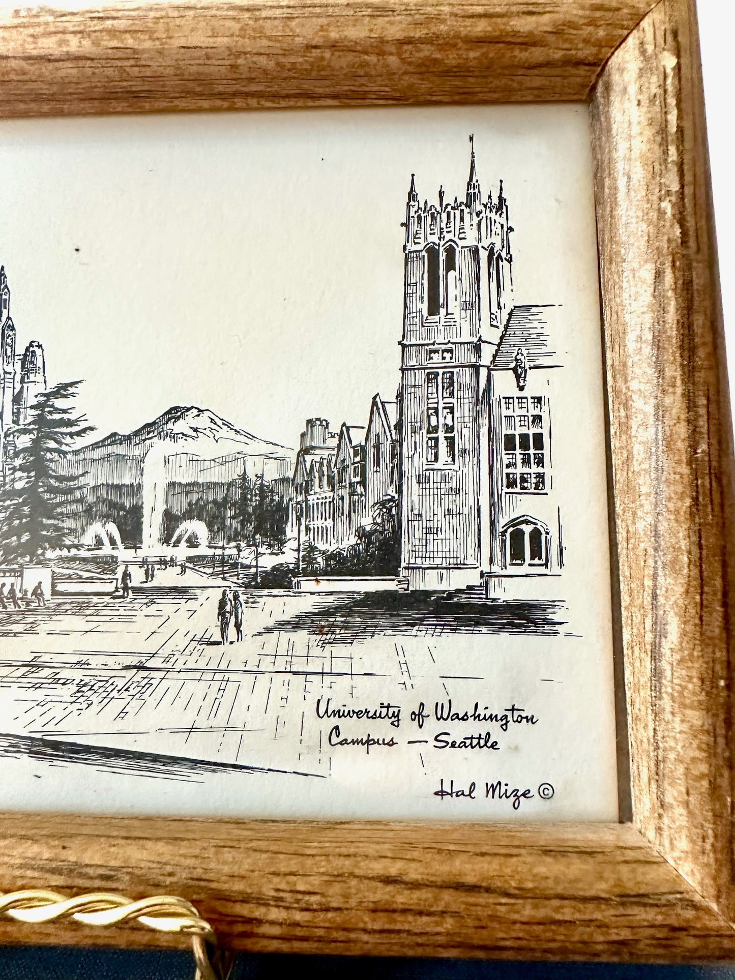 Vintage University of Washington campus Art