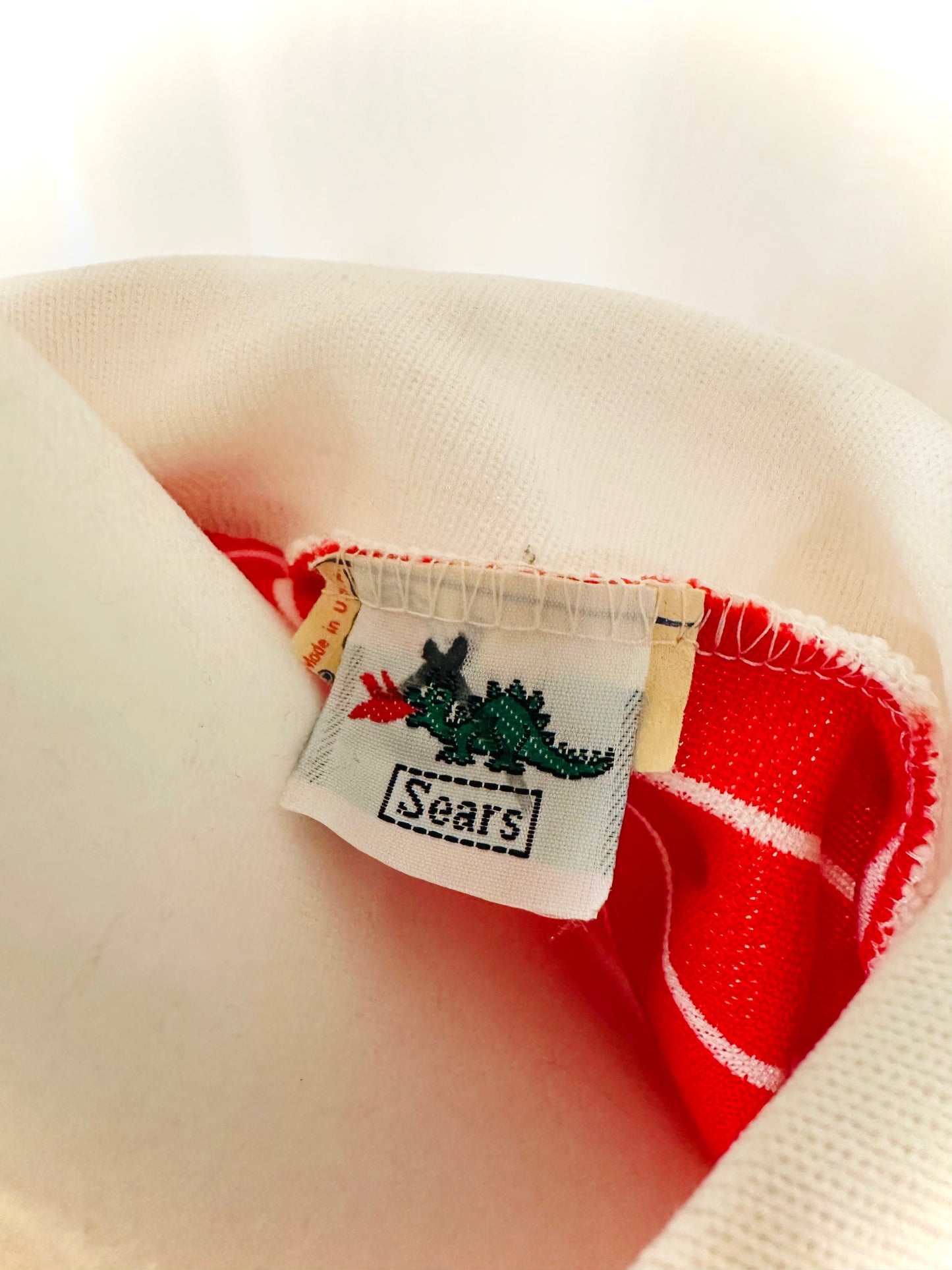 Vintage Sears Red Stripe Dress | L