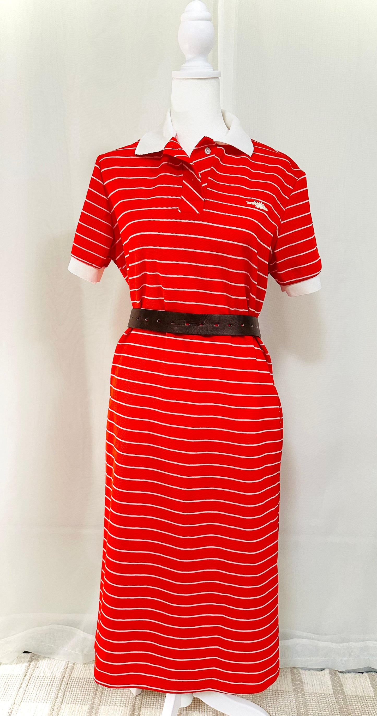 Vintage Sears Red Stripe Dress | L