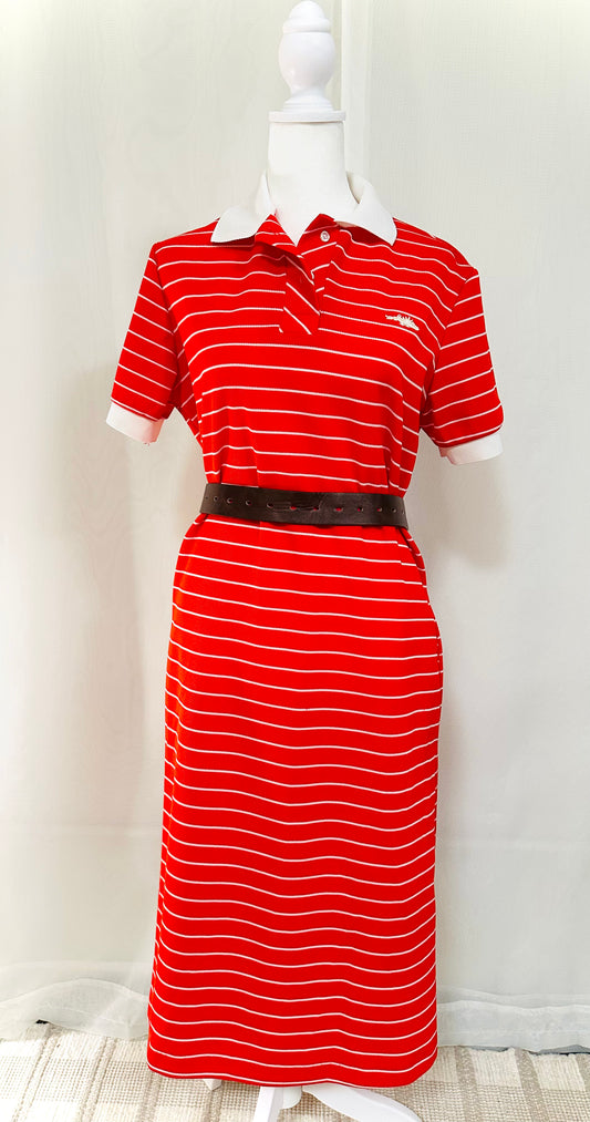 Vintage Sears Red Stripe Dress | L