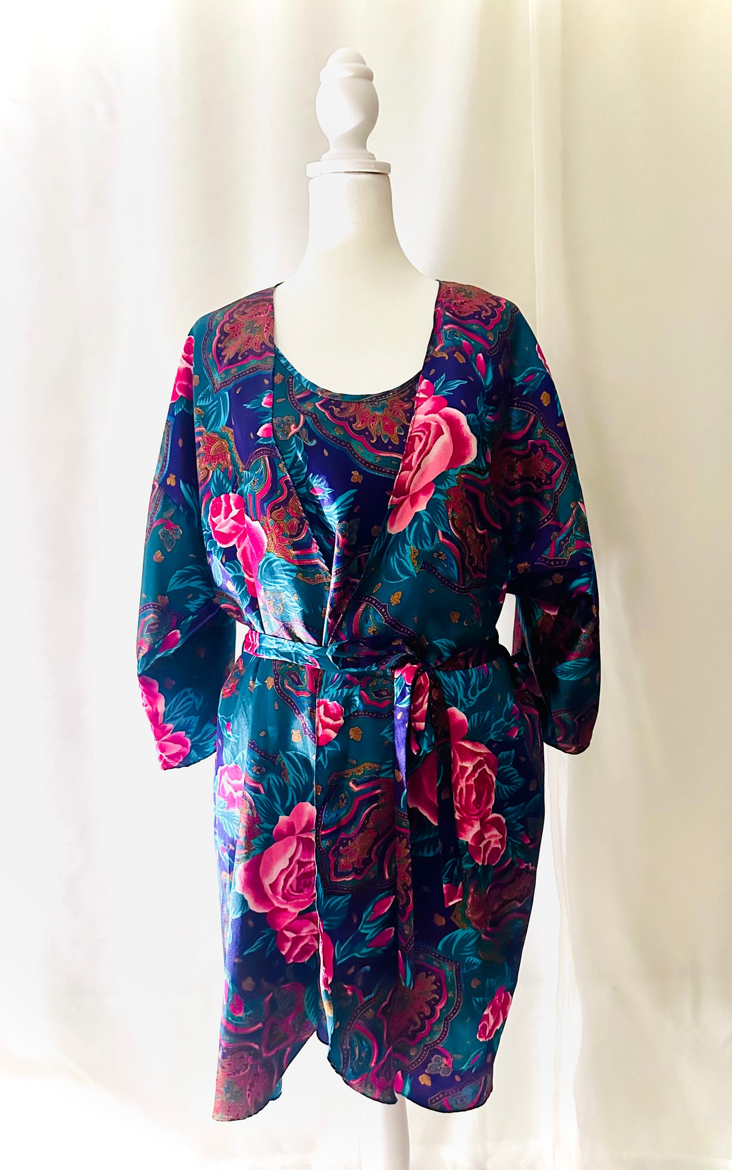 Satin Vintage Nightgown & Robe Set